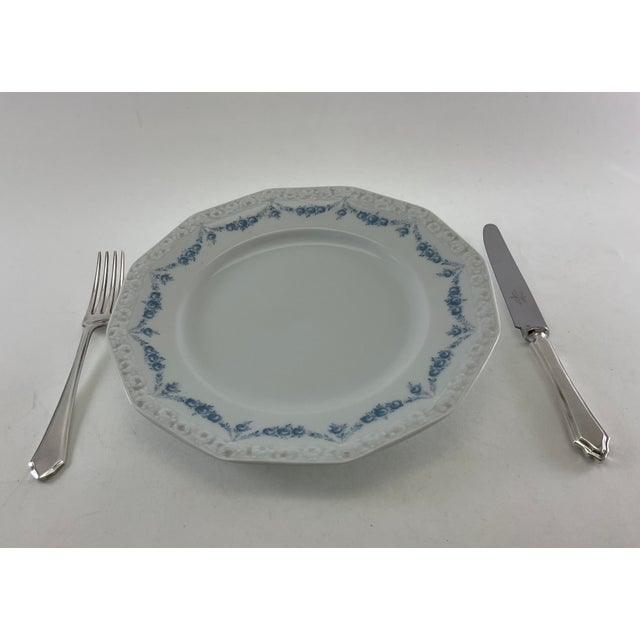 Ceramic New 1970s Rosenthal Porcelain T With Blue Garland - 96 Piece Set For Sale - Image 7 of 16
