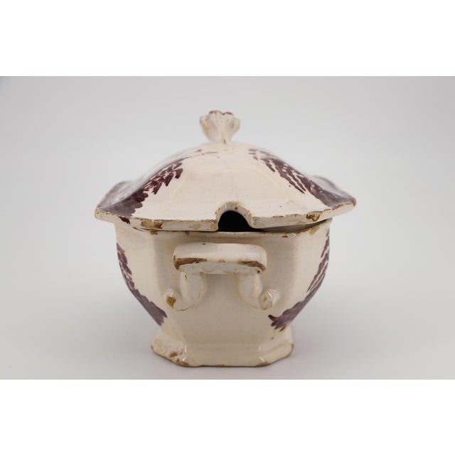 Rustic European 19th Century Portuguese Earthenware Covered Tureen For Sale - Image 3 of 16