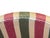 Oxblood Red Hekman Mahogany Regency Style Library Armchair With Brass Casters & Striped Upholstery For Sale - Image 8 of 12