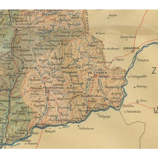 Map of Pontevedra, 1902 For Sale - Image 4 of 7