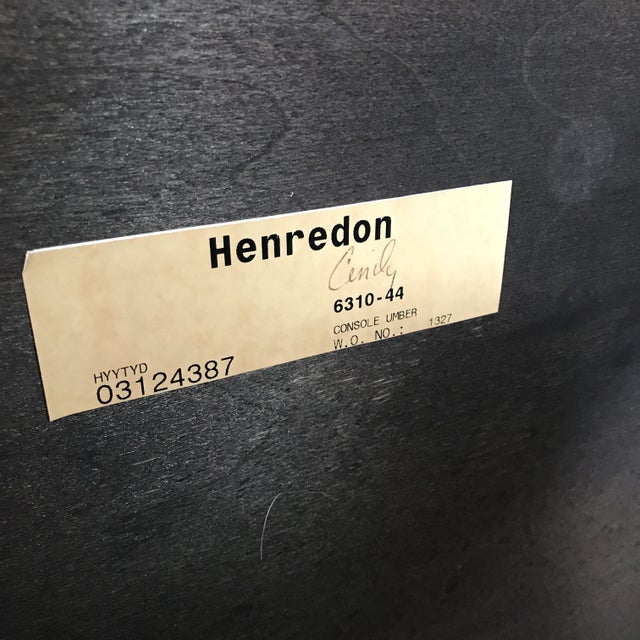 Henredon , Cindy, Scalloped Dem-Ilune Console Entry Table For Sale - Image 12 of 13