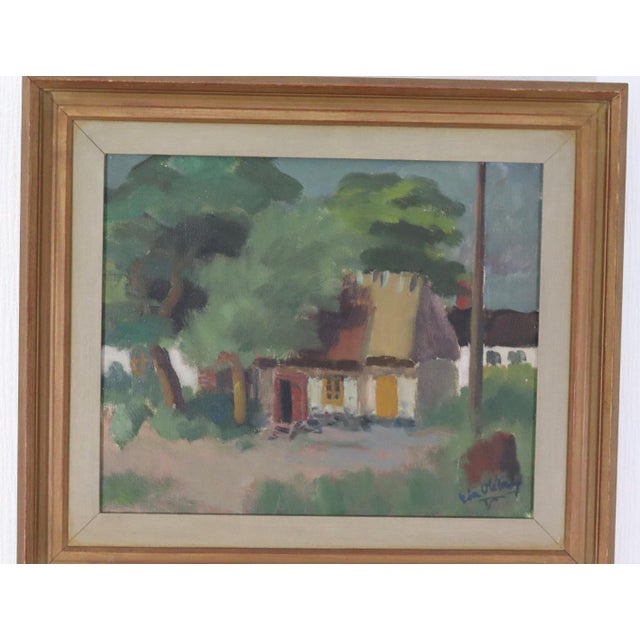 Erik Oldberg, Cottage, 1950s, Oil on Canvas, Framed For Sale - Image 5 of 16