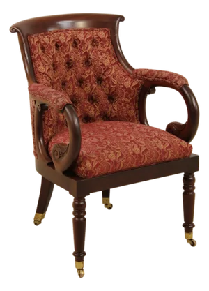 Hancock & Moore Regency Mahogany Upholstered Chair