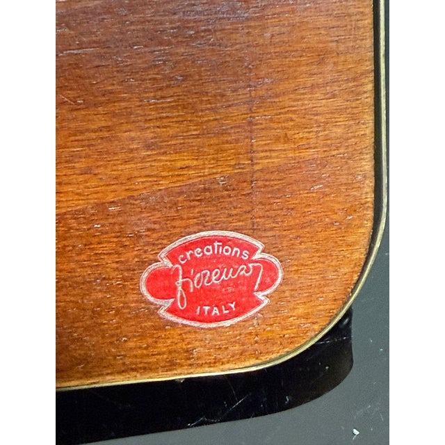 Brass Rectangular Brass Framed Mirror, 1950s For Sale - Image 8 of 9