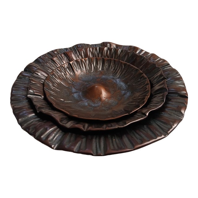 Hand Forged Decorative Nesting Bowls For Sale