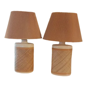 Pair of Late 20th Century Coastal Style Ceramic Lamps