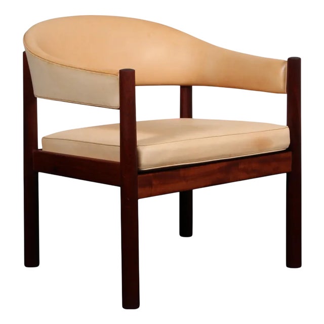 Vintage Lounge Chair with Frame of Mahogany by Grete Jalk, 1960s For Sale