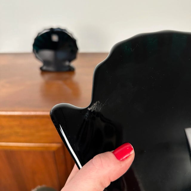 Pair of Blenko Glass Green Teal Clam Shell Bookends For Sale - Image 9 of 12