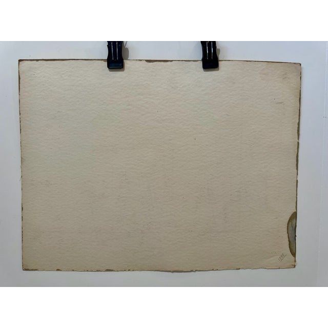 Henry Emil Salloch Original Watercolor on Paper Freeport, Long Island. 1953. For Sale In Atlanta - Image 6 of 7