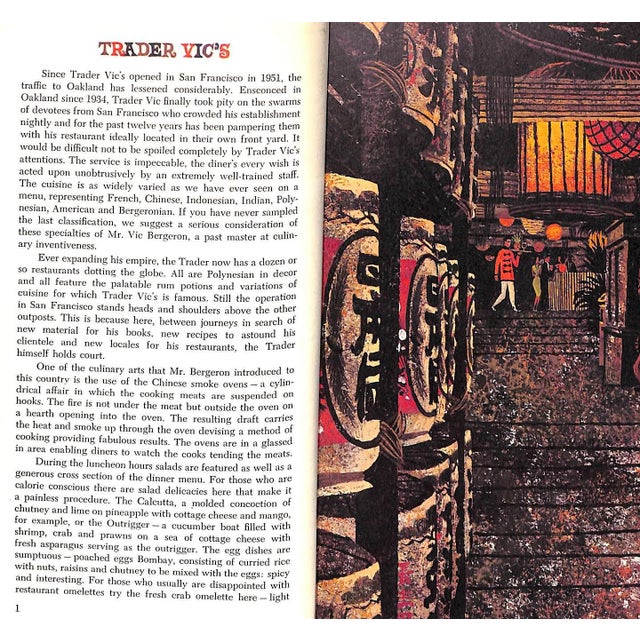"Restaurants of San Francisco" Book 1963 Picot, Leonce [Edited By] For Sale In New York - Image 6 of 12