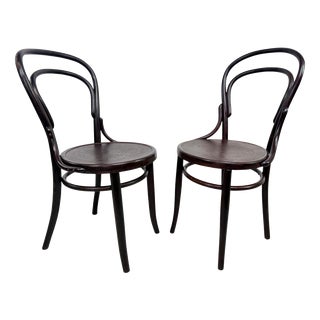 Art Nouveau Bentwood No. 14 Chairs from Gebrüder Thonet, 1930s, Set of 2 For Sale