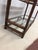 Brown Vintage Rattan and Glass Arched Fan Top Multi Shelf Etagere For Sale - Image 8 of 18