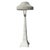 Whited painted wicker and rattan floor lamp at 77 inches tall, the lamp features a beautifully hand-woven, oversized domed...