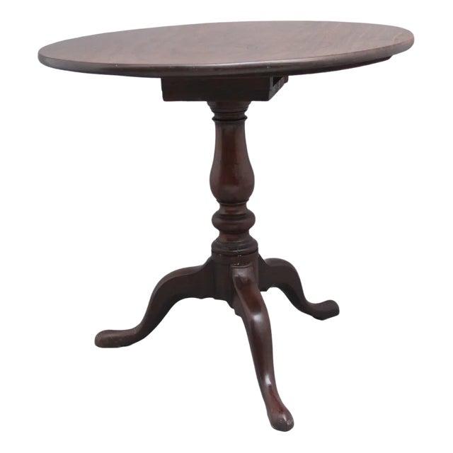 18th Century Mahogany Tripod Table For Sale