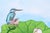 Bird Perched on Water Lilies by David Wang For Sale - Image 4 of 6