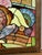 Wood 19th Century Stained Glass Window With Painted Angel Portrait in Original Frame For Sale - Image 7 of 17