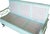 Mid-Century Woodard Style 3 Seat Steel Garden Sofa Bench W/ Woven Pattern, Pair For Sale In Los Angeles - Image 6 of 7