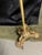 Vintage Brass Bridge Lamp With Glass Shade For Sale - Image 4 of 11