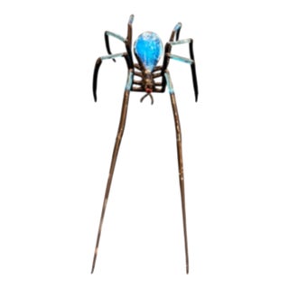 Murano Glass Blue Spider, 1980s For Sale