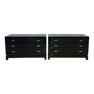Pair of Mid-Century Modern Cabinets, Chests, Nightstands, Karl Springer Style