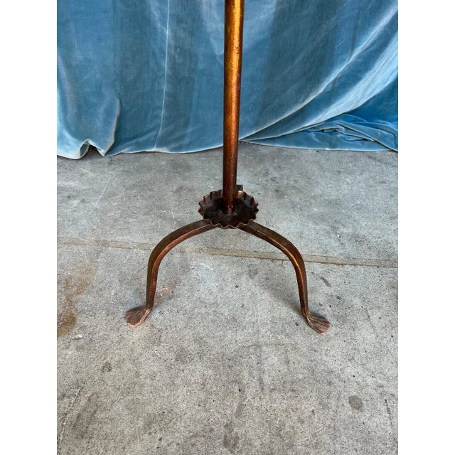 Spanish Gilt Iron Drinks Table With Ruffled Bobeche For Sale In New York - Image 6 of 8