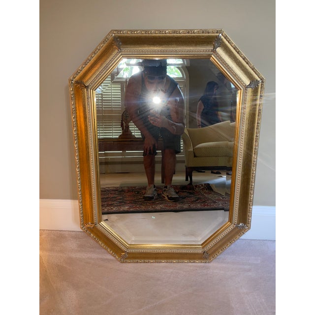Brass 1990s Allegro Mirror Italy Made Bombay Company Beveled Edge For Sale - Image 8 of 8