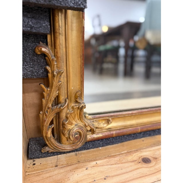 Wood French Antique Gilt Mirror For Sale - Image 7 of 8