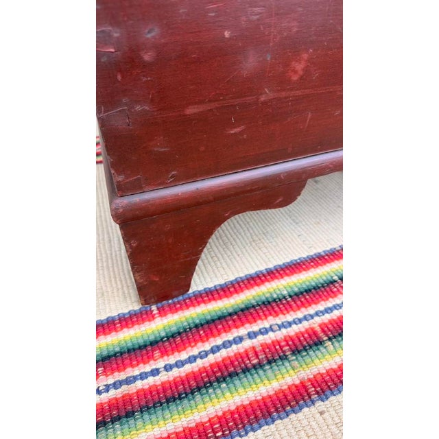 Antique Pennsylvania Red Painted Blanket Chest, Circa 1830s For Sale - Image 10 of 13