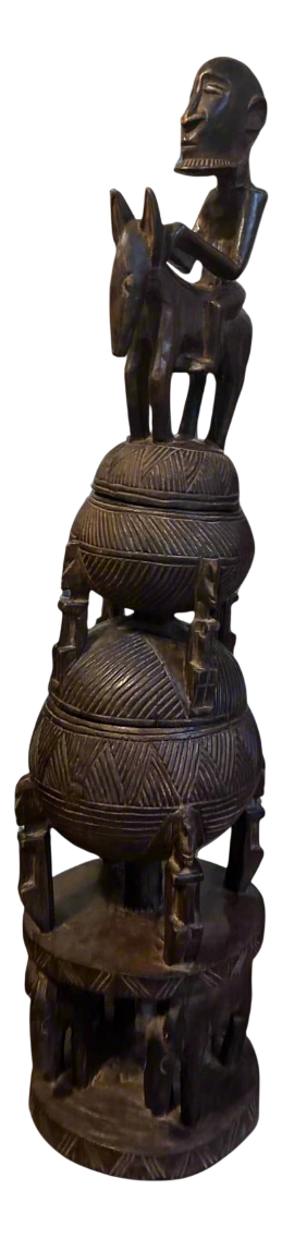 Large Dogon Wooden Tobacco Pot, Mali, 1920s