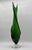 1950s Vintage Green Swirl Torchon Blown Glass Vase attributed to Fratelli Betti, Italy, 1950s For Sale - Image 5 of 7