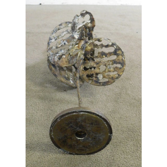Mid Century Modern Bronze Abstract Floating Disc Sculpture For Sale - Image 12 of 13