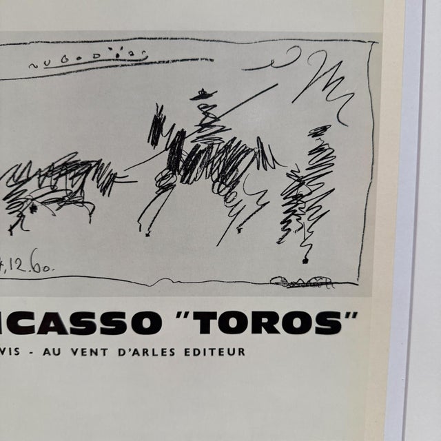 1961 Galerie Bellechasse Pablo Picasso Toros Poster France For Sale In San Diego - Image 6 of 6