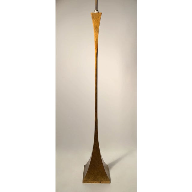 Mid-Century Modern Sculptural Gilt Floor Lamp by Stuart Ross James for Hansen For Sale - Image 3 of 7