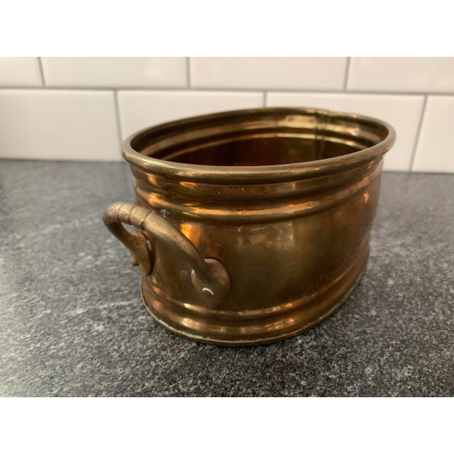 Beautiful vintage brass planter will be a great adoption to any design