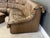 Modern Vintage Brown Leather Modern Sectional Sofa & Ottoman For Sale - Image 3 of 11