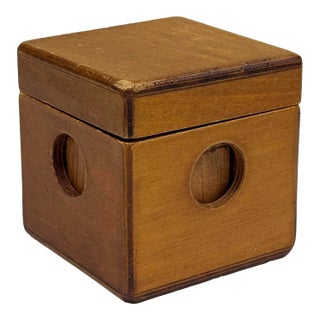 Vintage Handmade Boxed Wood Puzzle For Sale
