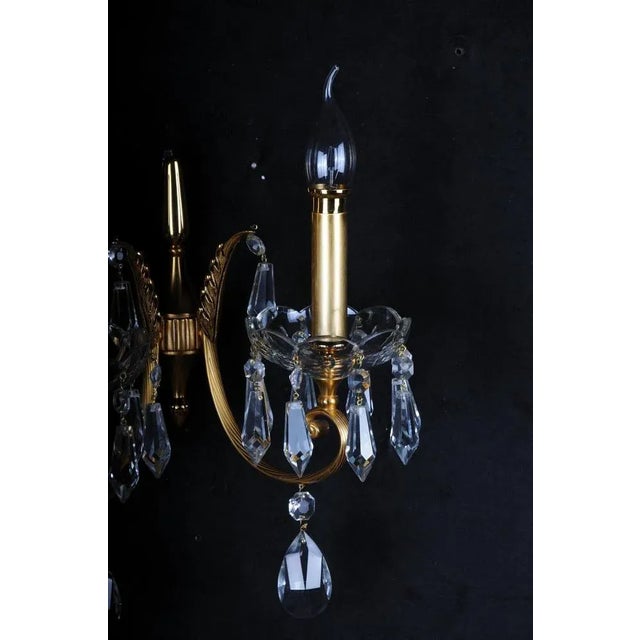 Gold-Plated Sconces, 20th Century, Set of 2 For Sale - Image 3 of 10