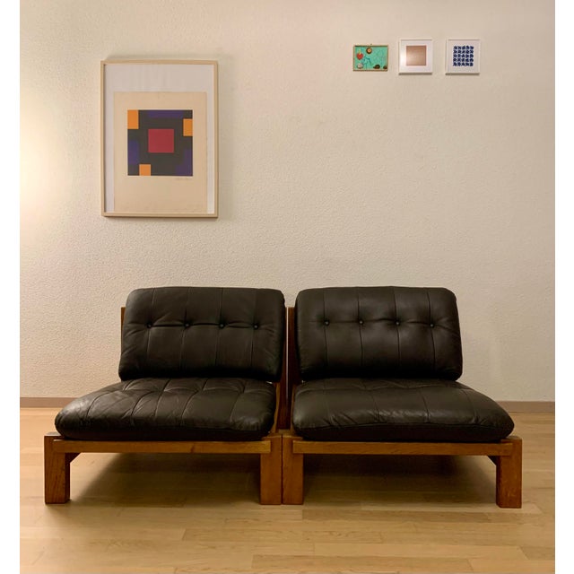 Brutalist Chairs in the style of Pierre Chapo, 1970s, Set of 2 For Sale - Image 4 of 18