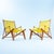 Mid-Century Modern Beechwood Yellow Spaghetti Garden Lounge Chairs, 1960s, Set of 2 For Sale - Image 3 of 18