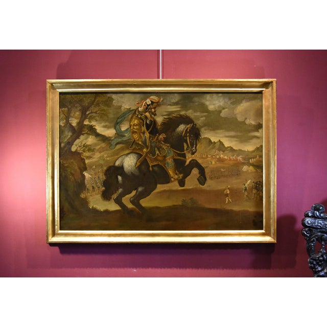 Florentine Artist, Portrait of Knight Pietro Strozzi, 1600s-1700s, Oil on Canvas, Framed For Sale - Image 10 of 13