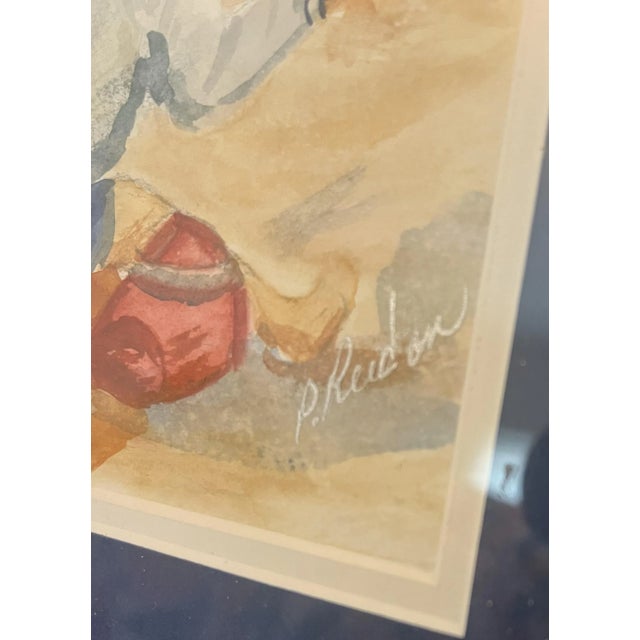 Late 20th Century Vintage Beach Watercolor Painting - Signed & Framed For Sale - Image 5 of 8