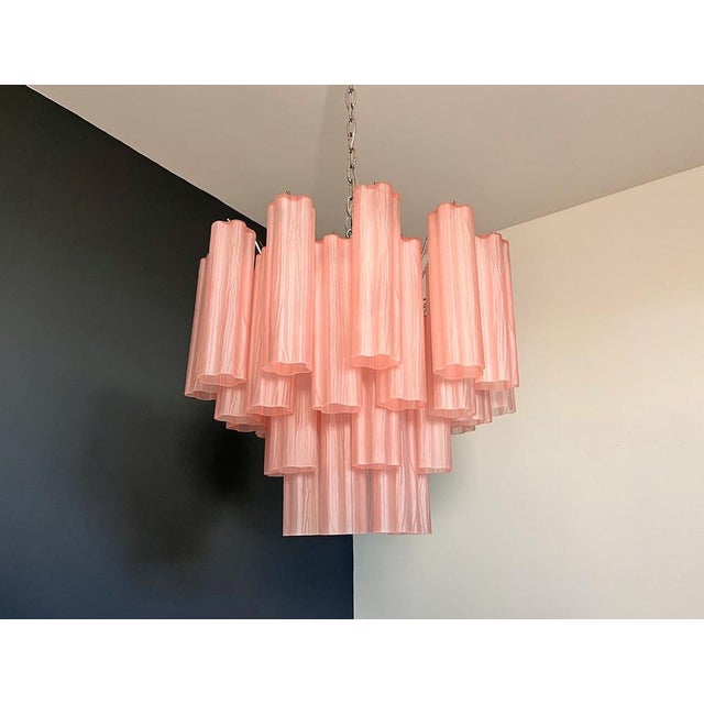 Murano Glass Tube Chandelier, 1990 For Sale - Image 4 of 18
