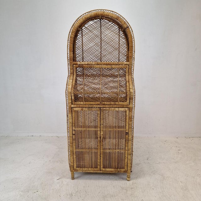 Italian Bamboo and Rattan Bookcase, 1970s For Sale - Image 17 of 17