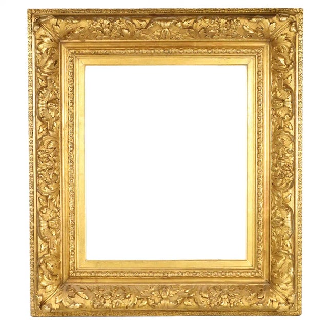 Louis XV Style Gilt Frame Mirror, Late 19th Century For Sale - Image 3 of 3