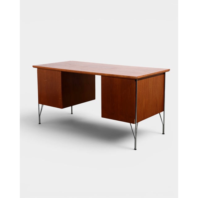 Large Danish Teak Desk by Heinrich Roepstorff, 1960s For Sale - Image 4 of 5