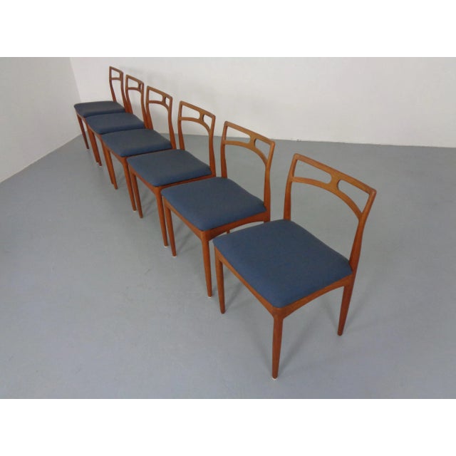 Model 94 Teak & Kvadrat Hallingdal Dining Chairs by Johannes Andersen for Christian Linneberg, Denmark, 1960s, Set of 6 For Sale - Image 16 of 18