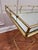 Vintage Hollywood Regency Faux Bamboo Gold Finish Mirror Collapsible Tray Table For Sale - Image 9 of 12