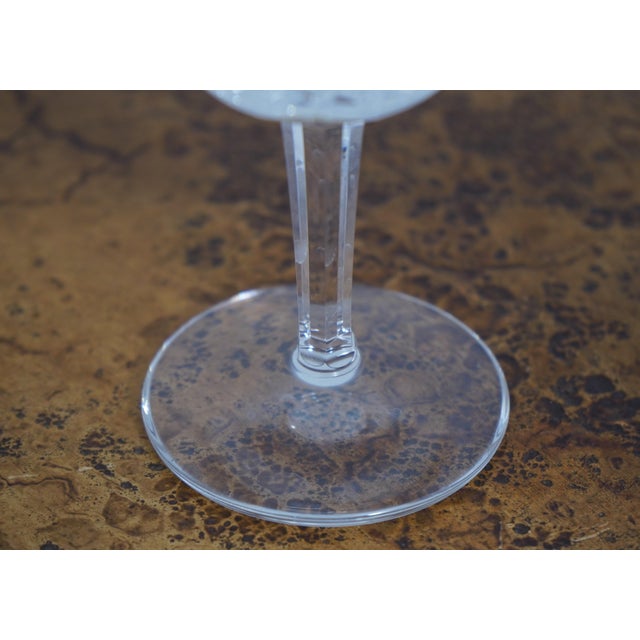 1990s Set of 7 Waterford Alana 7 Inch Cut Crystal Wine Glasses For Sale - Image 5 of 9