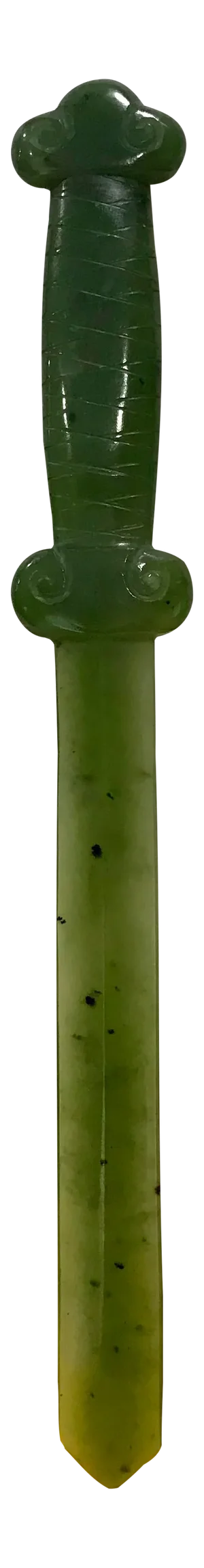 Antique Green Jade Desk Letter Opener