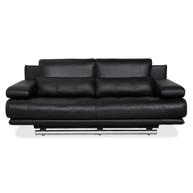 Model 6500 2-Seater Sofa in Black Leather from Rolf Benz For Sale - Image 14 of 14